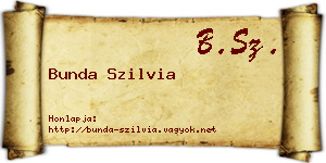 Bunda Szilvia névjegykártya